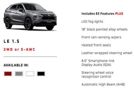 2022 Mitsubishi Eclipse Cross LE 1.5 Irving TX